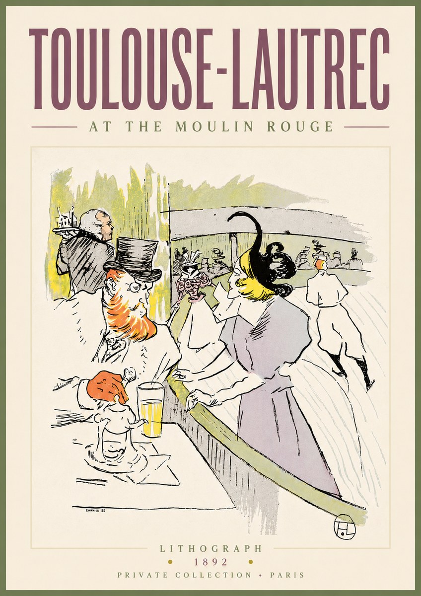 Toulouse-Lautrec At the Moulin Rouge XV No6 - Plakat