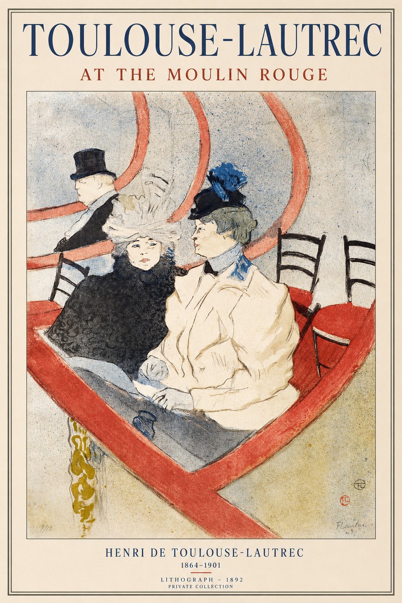 Toulouse-Lautrec At the Moulin Rouge XVI No1 - Plakat
