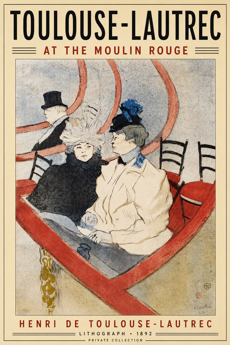 Toulouse-Lautrec At the Moulin Rouge XVI No4 - Plakat