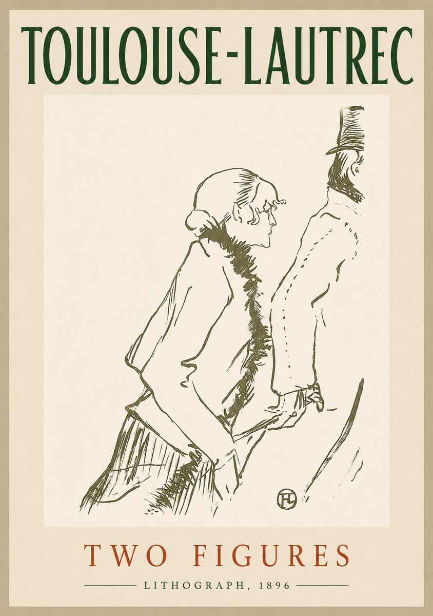 Toulouse-Lautrec Two Figures No4 - Plakat