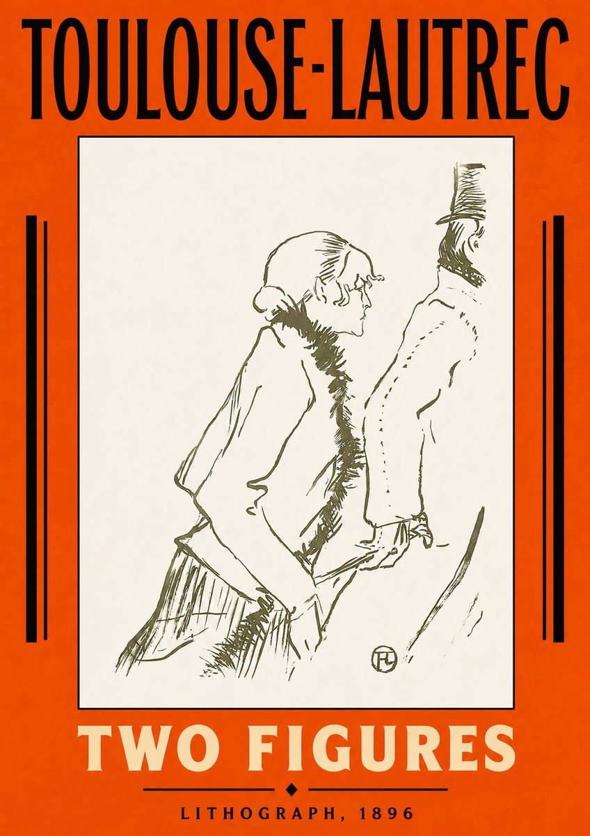 Toulouse-Lautrec Two Figures No5 - Plakat