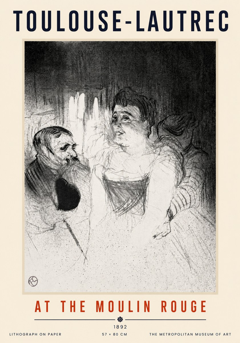 Toulouse-Lautrec At the Moulin Rouge XVII No3 - Plakat