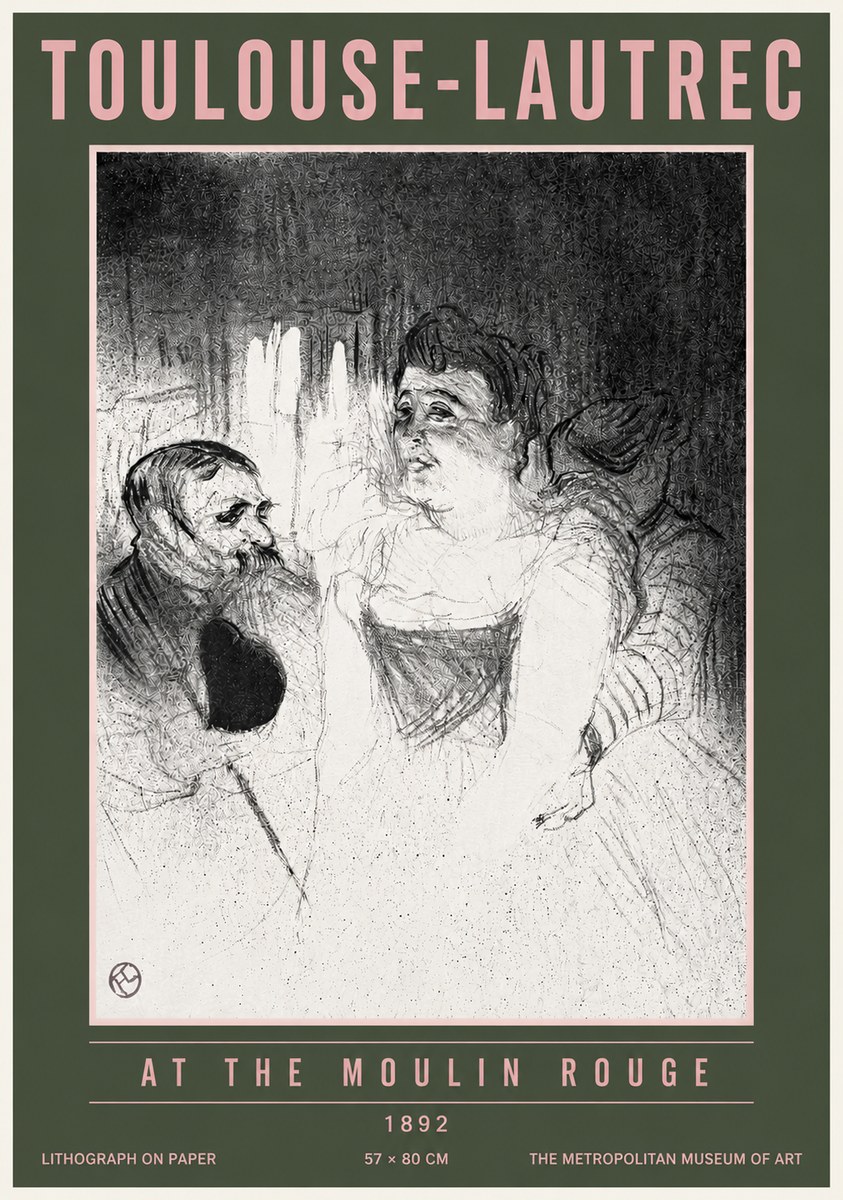 Toulouse-Lautrec At the Moulin Rouge XVII No4 - Plakat
