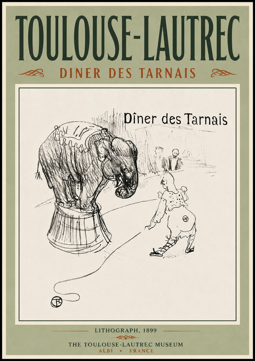 Toulouse-Lautrec Dîner Des Tarnais No5 - Plakat