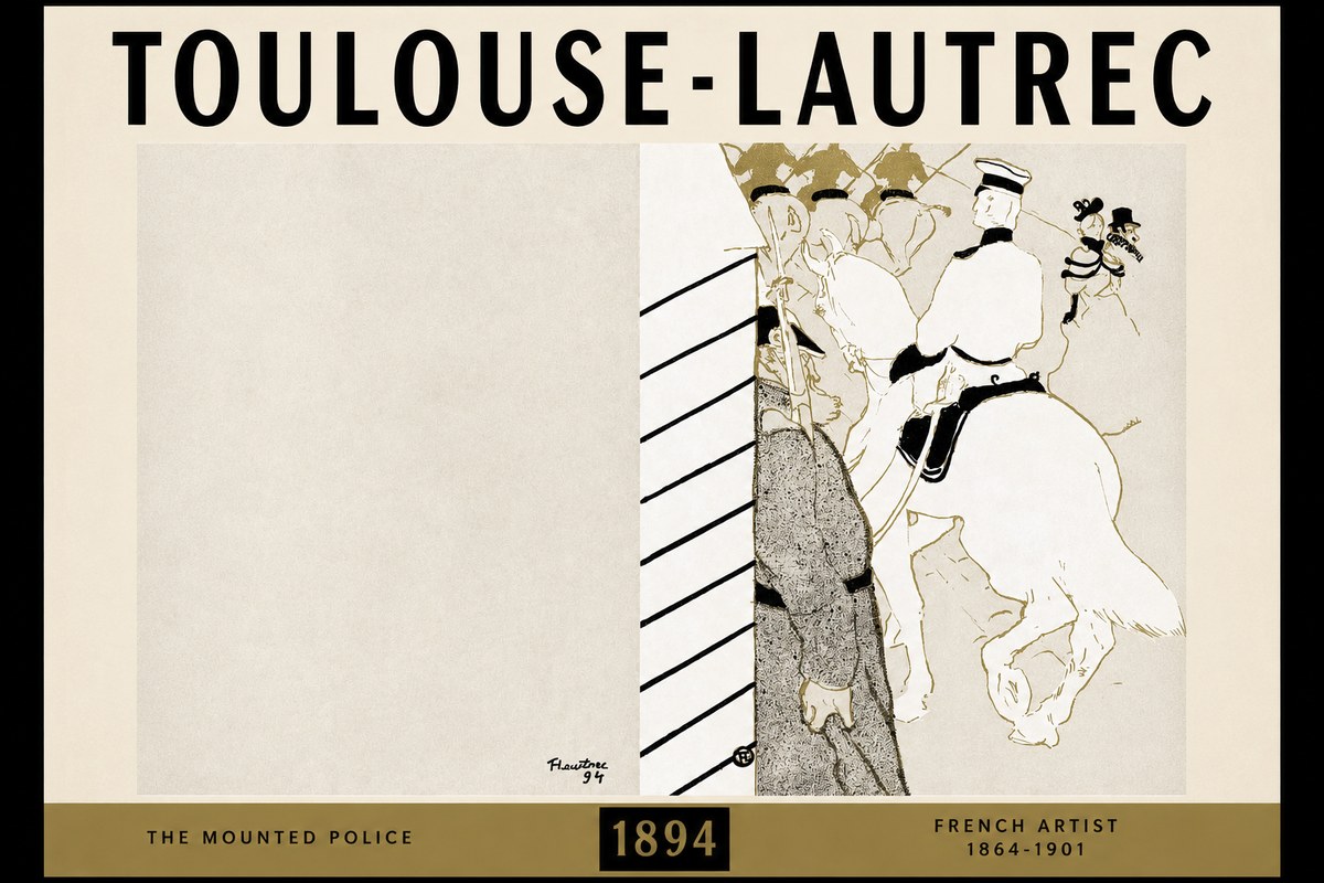 Toulouse-Lautrec The Mounted Police No2 - Plakat