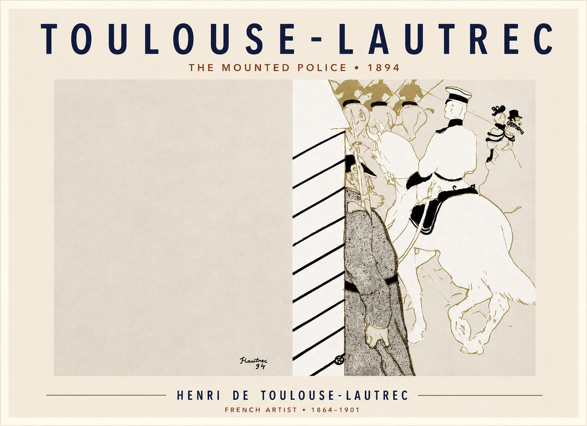Toulouse-Lautrec The Mounted Police No5 - Plakat