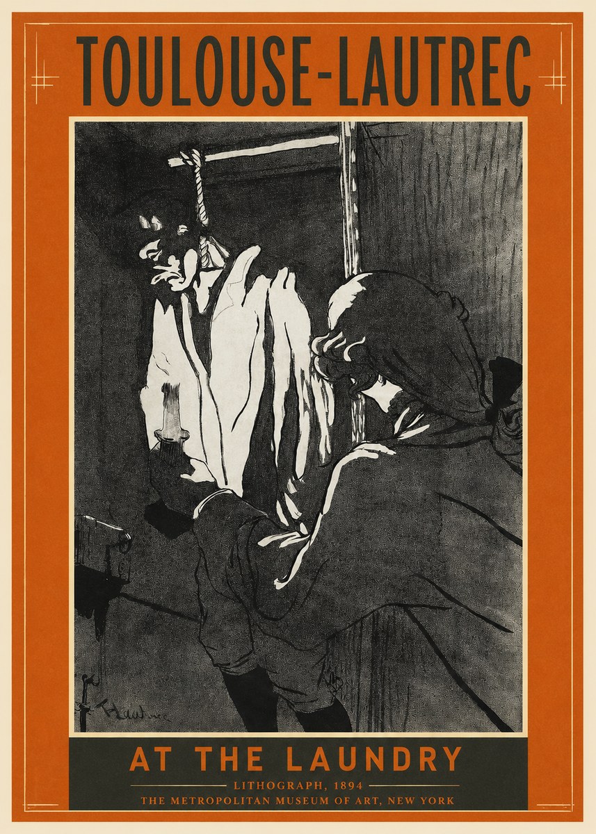 Toulouse-Lautrec At the Laundry No2 - Plakat