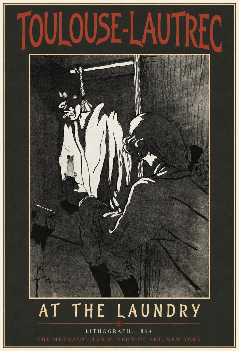 Toulouse-Lautrec At the Laundry No4 - Plakat