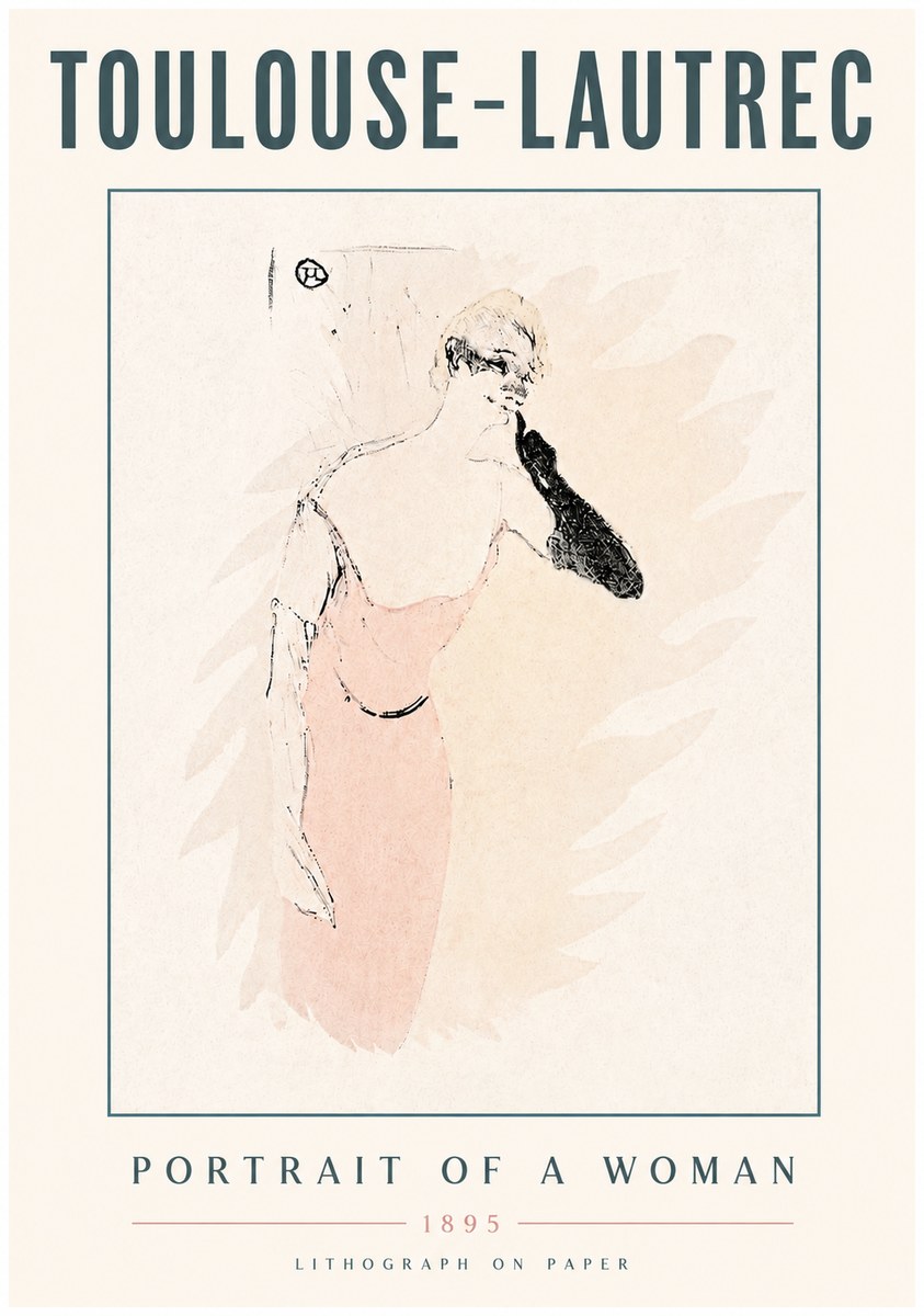 Toulouse-Lautrec Portrait of a Woman No5 - Plakat