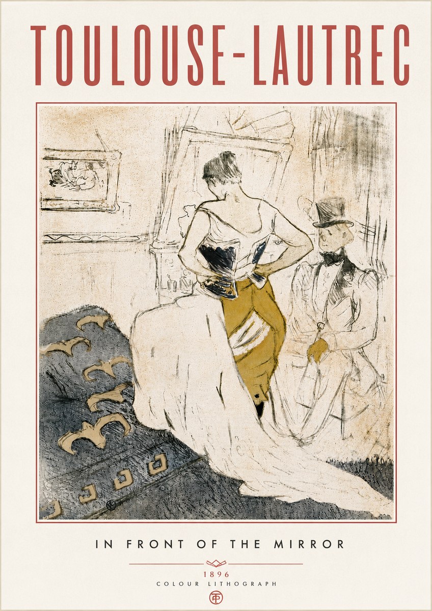 Toulouse-Lautrec In Front of the Mirror No6 - Plakat