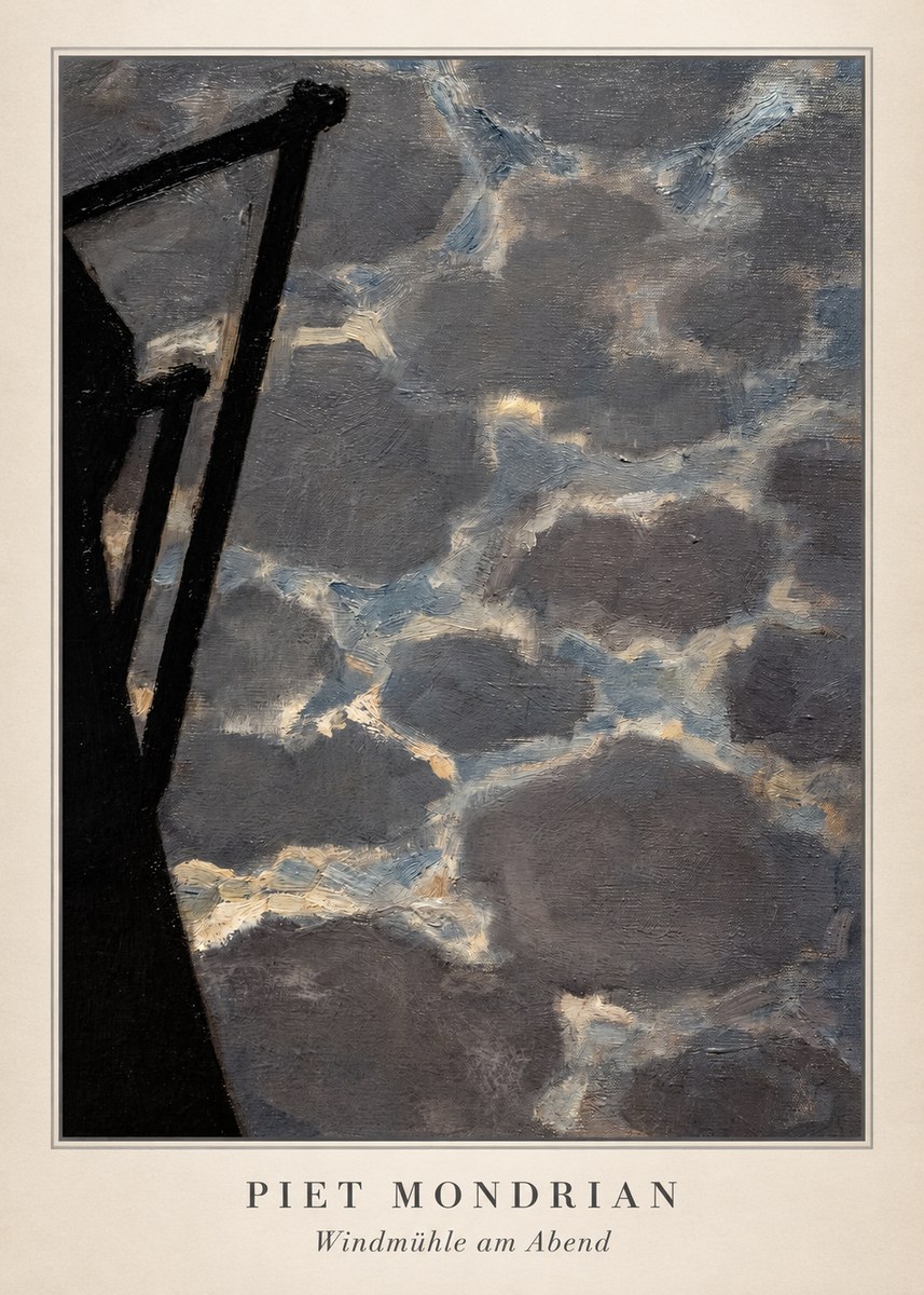 Piet Mondrian Windmühle Am Abend I No6 - Plakat