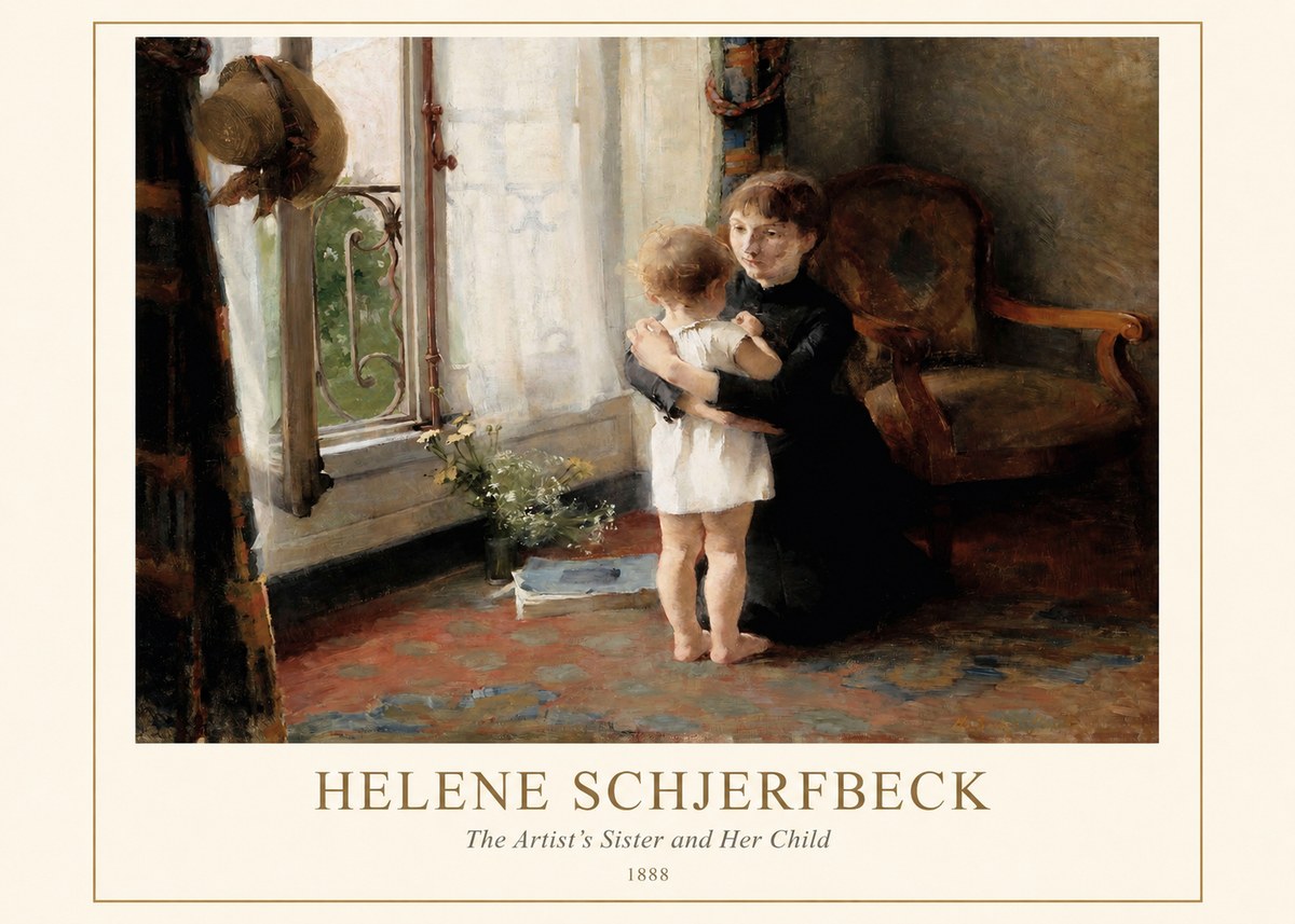 Helene Schjerfbeck The Artist's Sister and Her Child No1 - Plakat