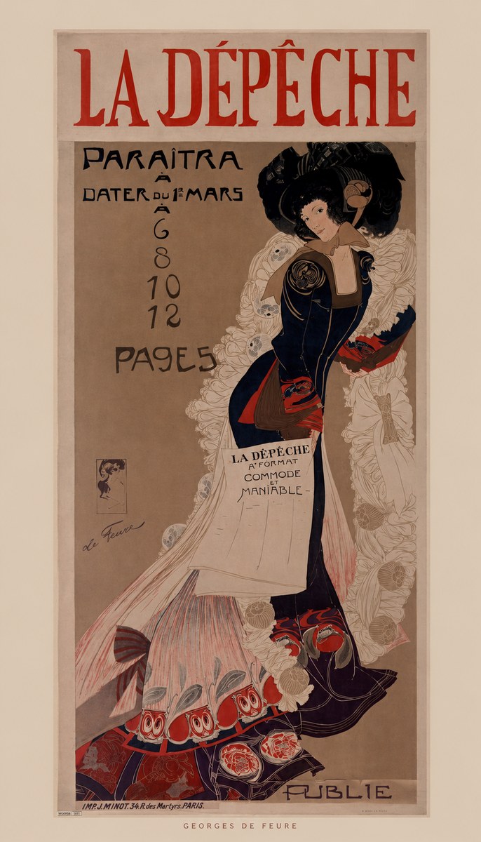 Georges de Feure La Dépêche II No6 - Plakat