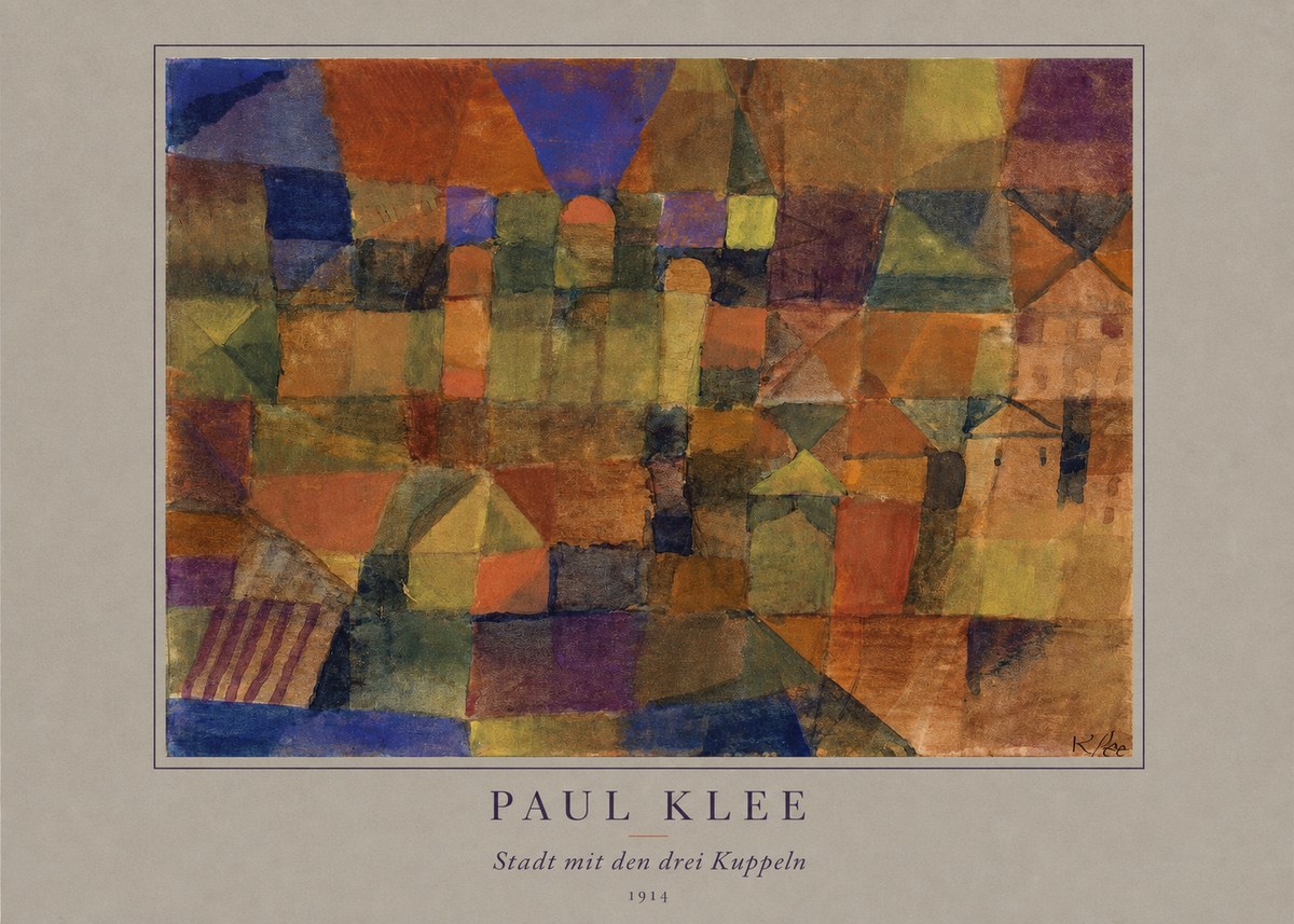 Paul Klee Stadt Mit Den Drei Kuppeln No5 - Plakat