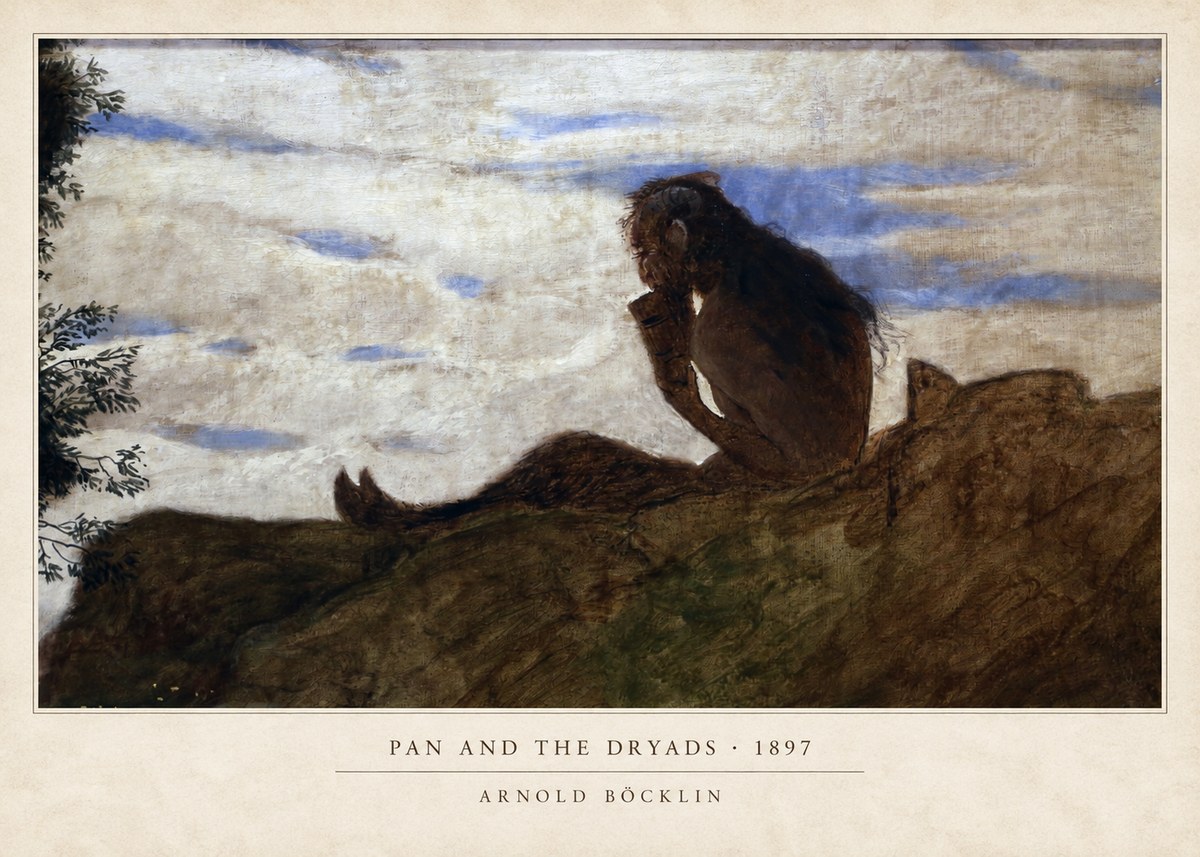 Arnold Böcklin Pan and the Dryads No2 - Plakat