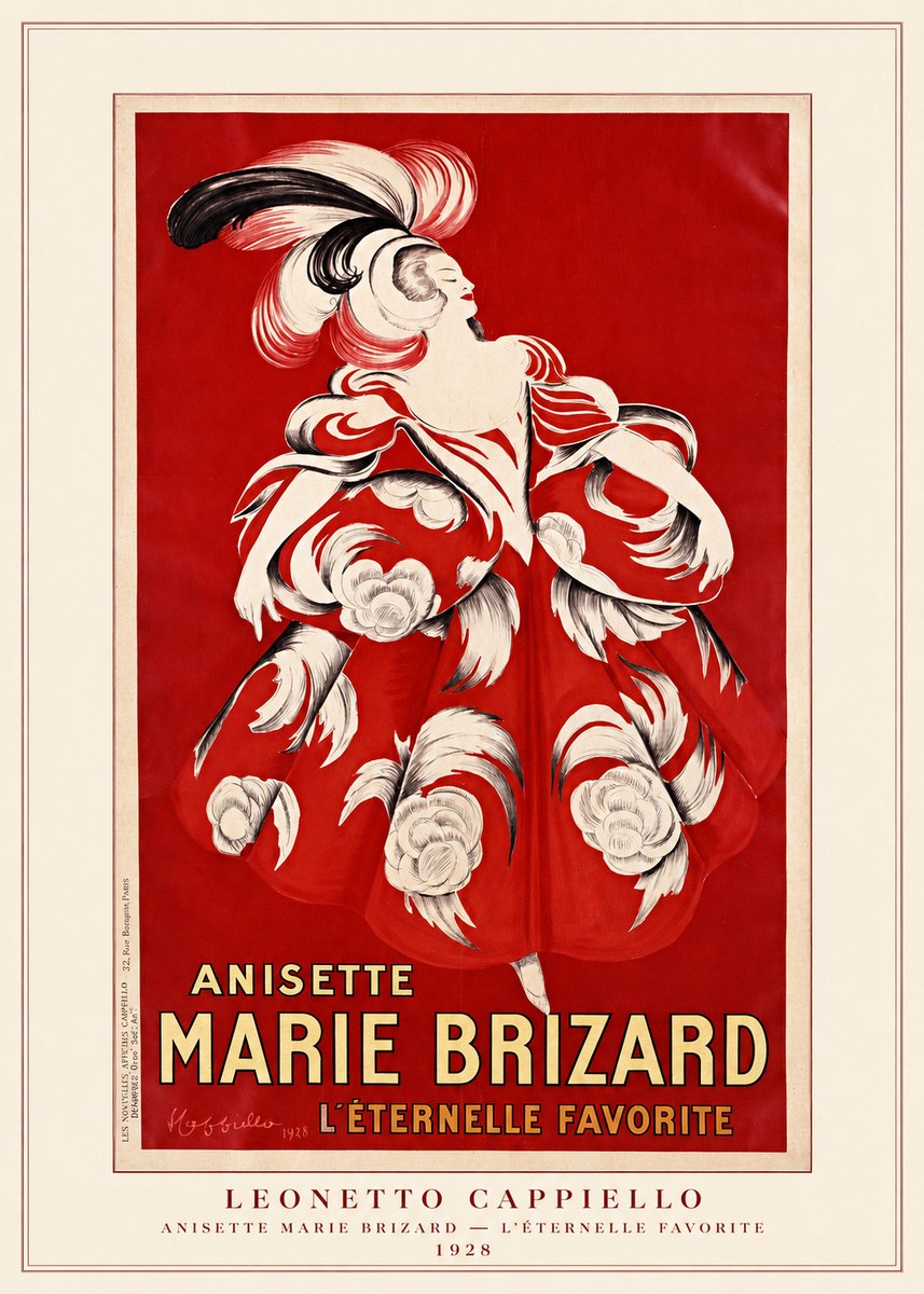 Leonetto Cappiello Ansette Marie Brizard - L'éternelle Favorite No3 - Plakat