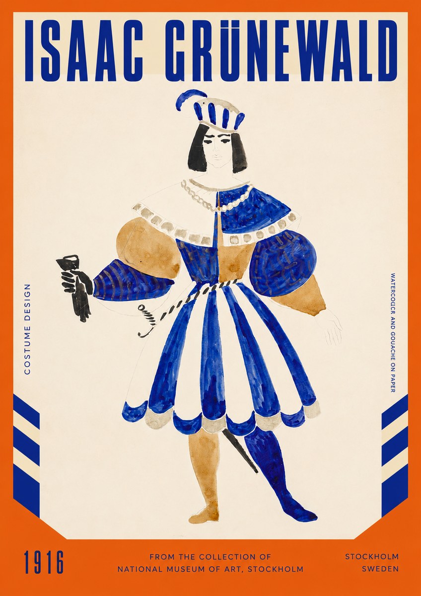 Isaac Grünewald Costume Design III No2 - Plakat