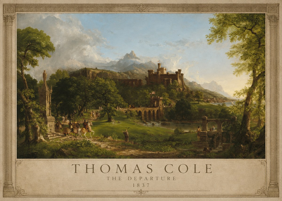 Thomas Cole The Departure II No1 - Plakat