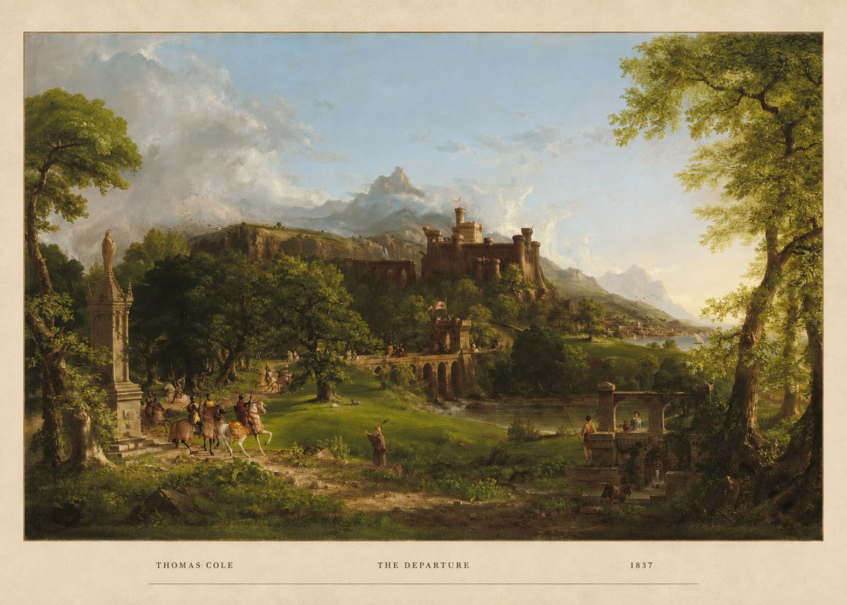 Thomas Cole The Departure II No4 - Plakat