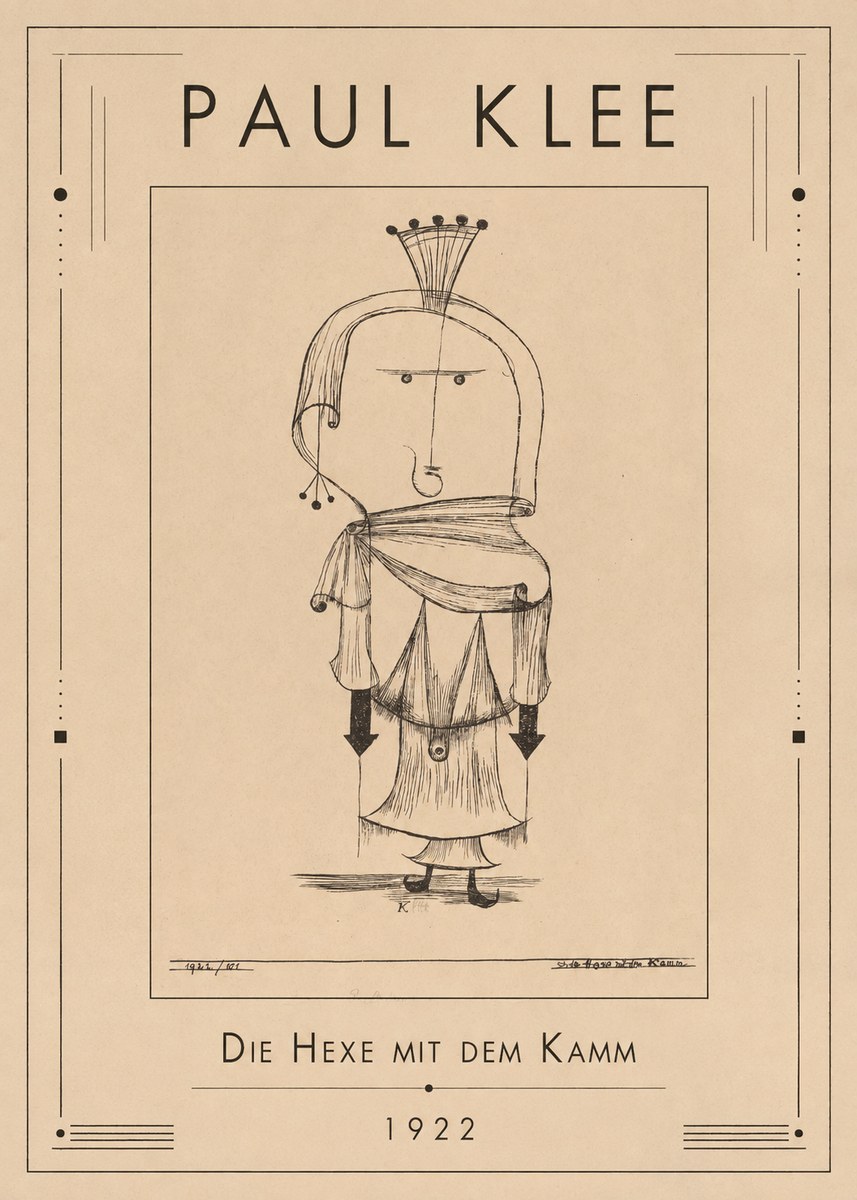 Paul Klee Die Hexe Mit Dem Kamm No1 - Plakat