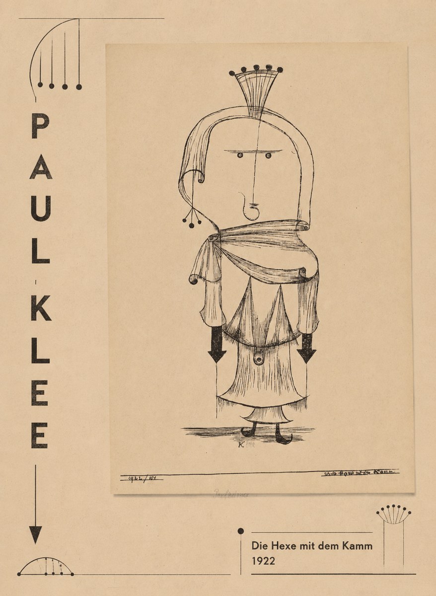 Paul Klee Die Hexe Mit Dem Kamm No2 - Plakat