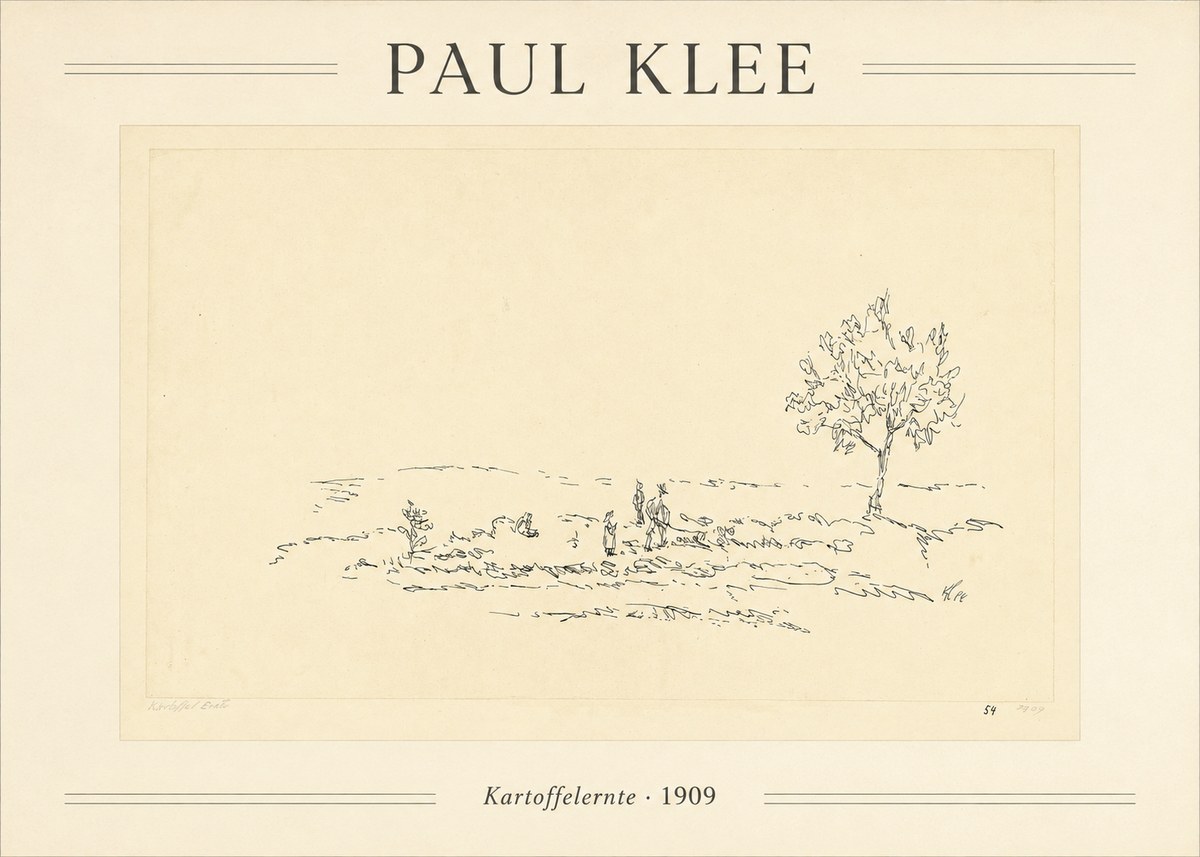 Paul Klee Kartoffelernte · 1909 No1 - Plakat