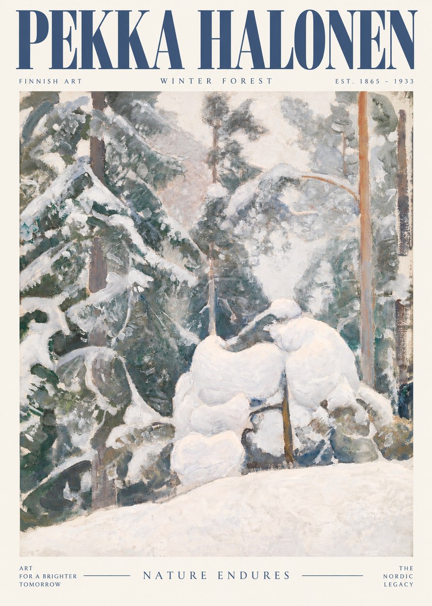 Pekka Halonen Winter Forest II No3 - Plakat