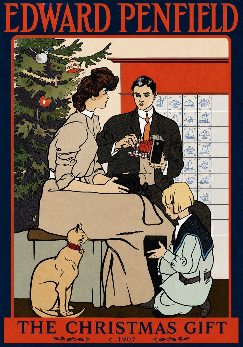 Edward Penfield The Christmas Gift No2 - Plakat