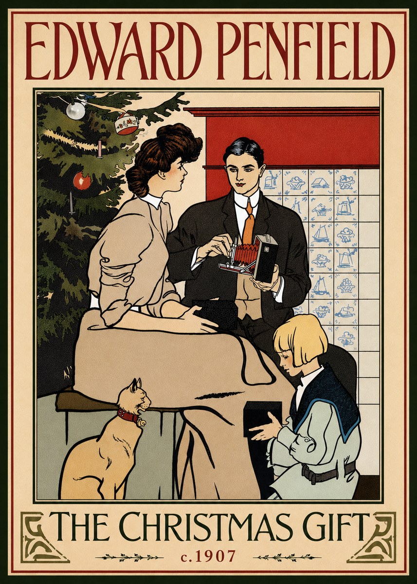Edward Penfield The Christmas Gift No6 - Plakat