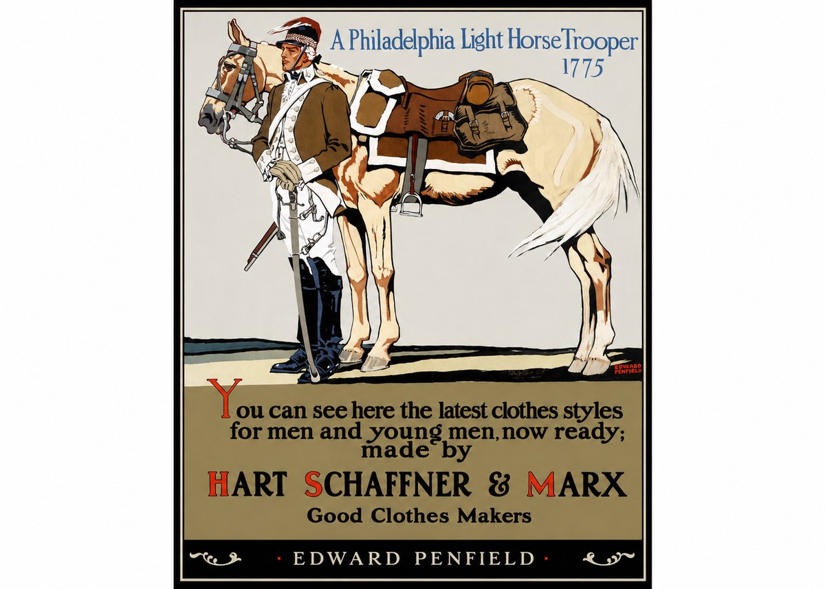 Edward Penfield A Philadelphia Light Horse Trooper 1775 No1 - Plakat