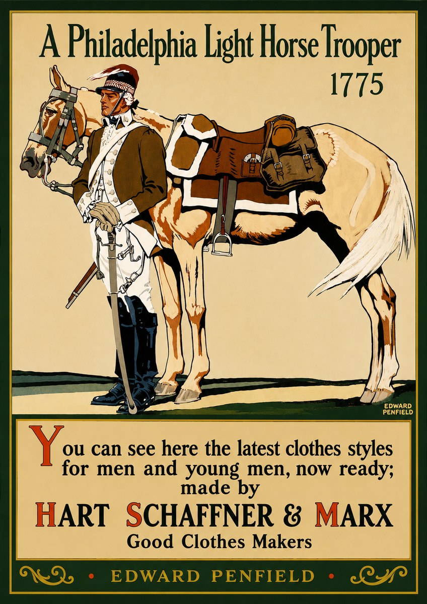 Edward Penfield A Philadelphia Light Horse Trooper 1775 No3 - Plakat