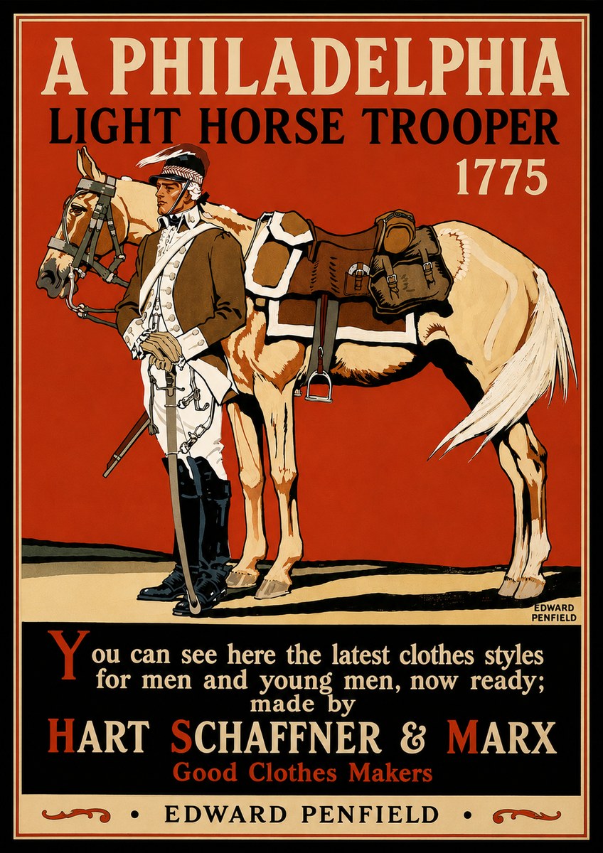 Edward Penfield A Philadelphia Light Horse Trooper 1775 No4 - Plakat