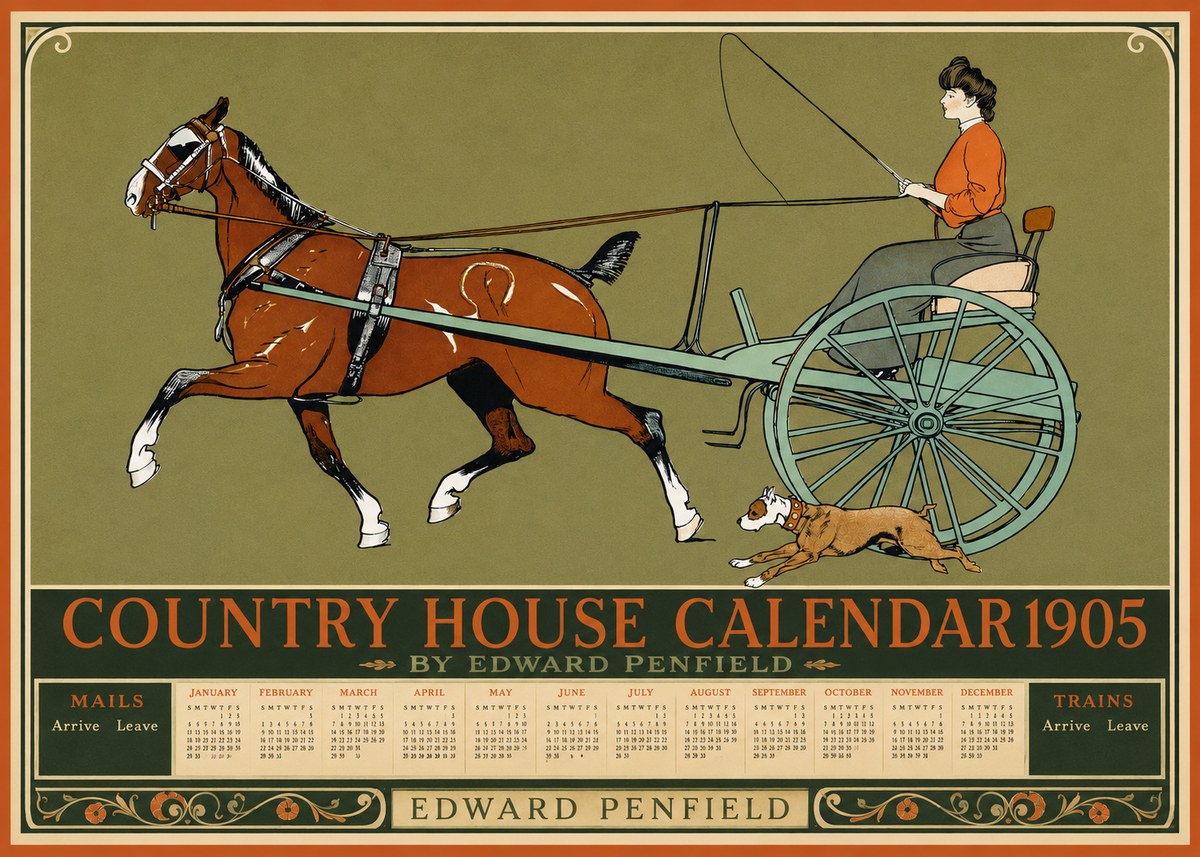 Edward Penfield Country House Calendar 1905 No2 - Plakat