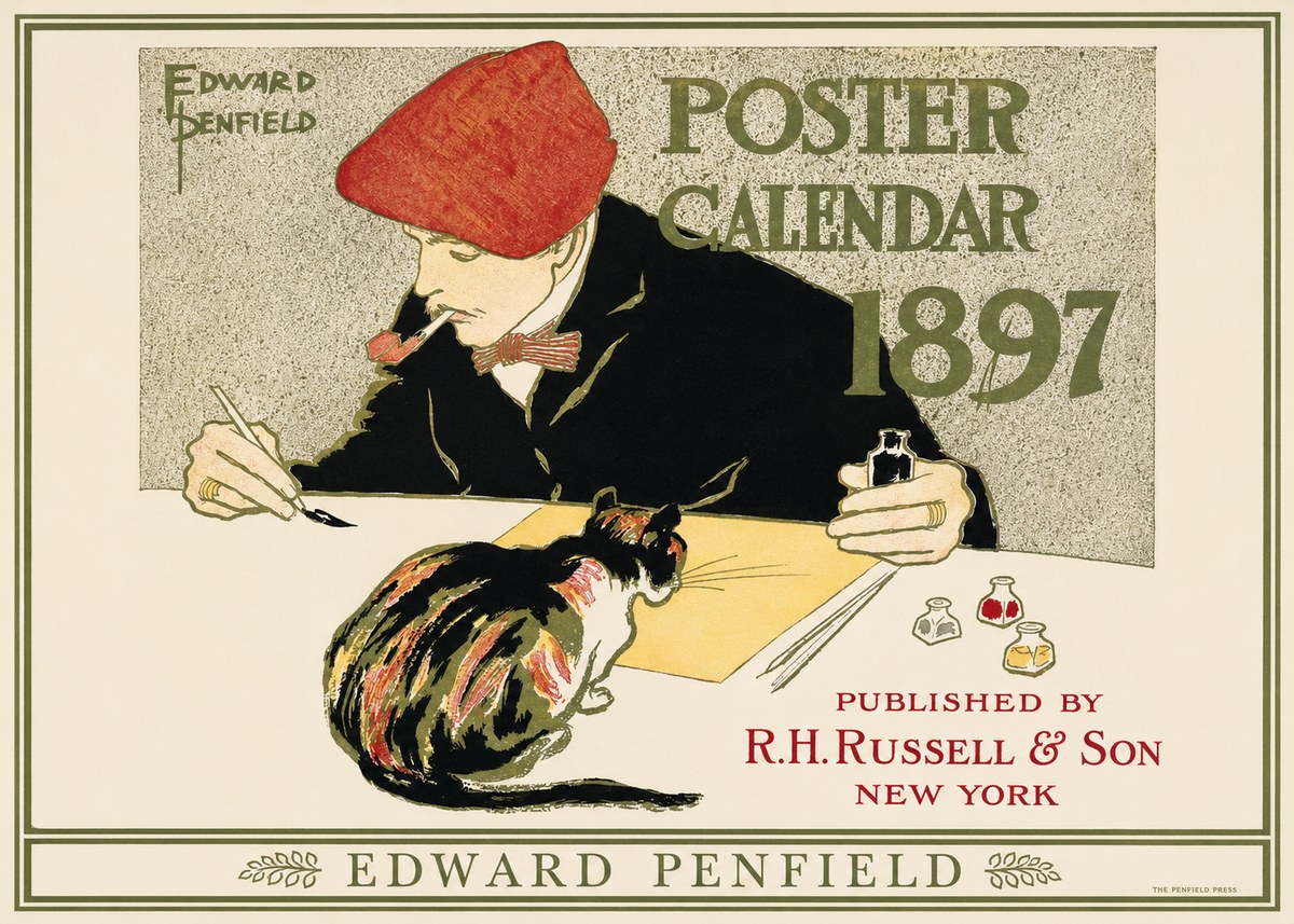 Edward Penfield Poster Calendar 1897 No1 - Plakat