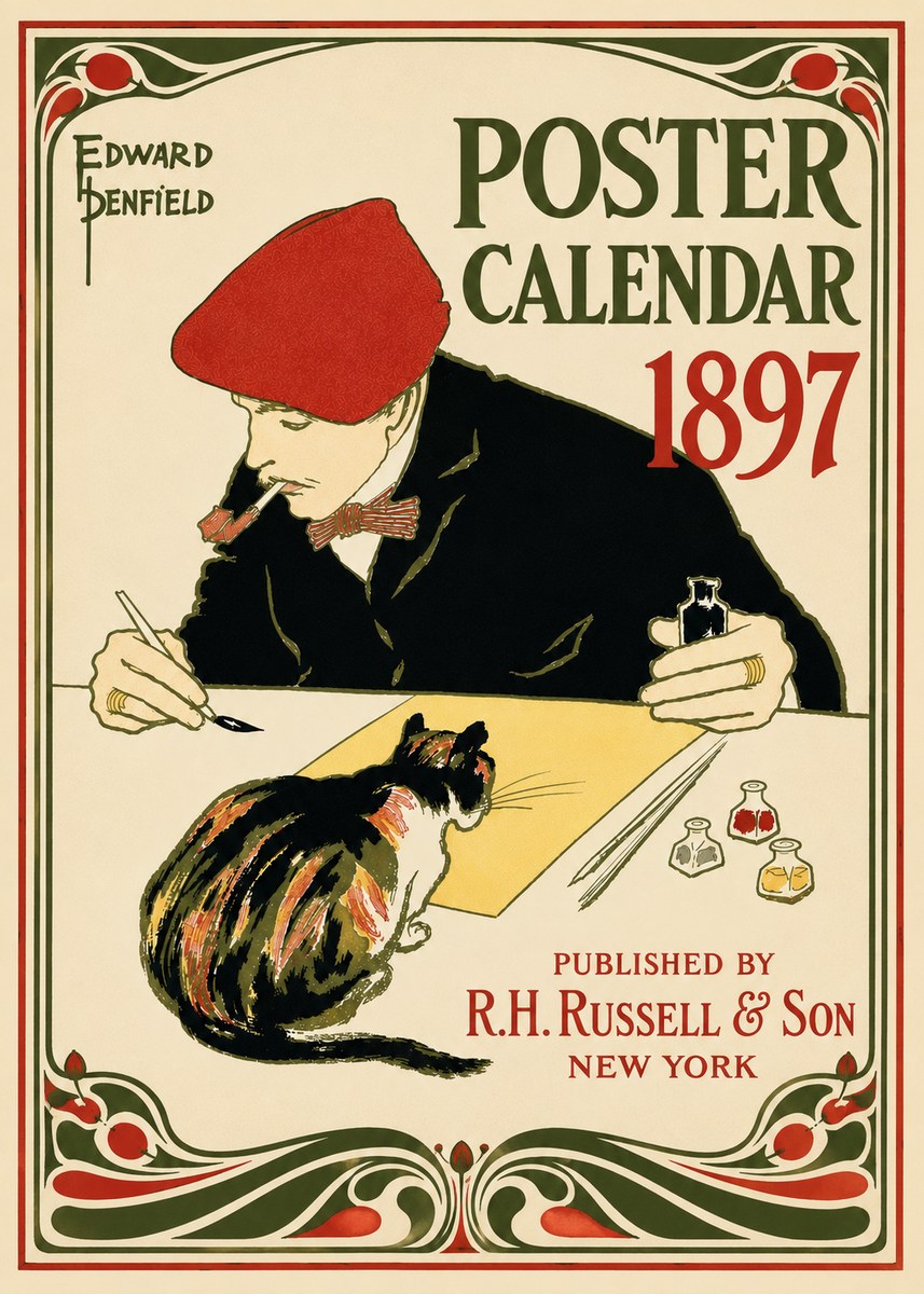 Edward Penfield Poster Calendar 1897 No5 - Plakat
