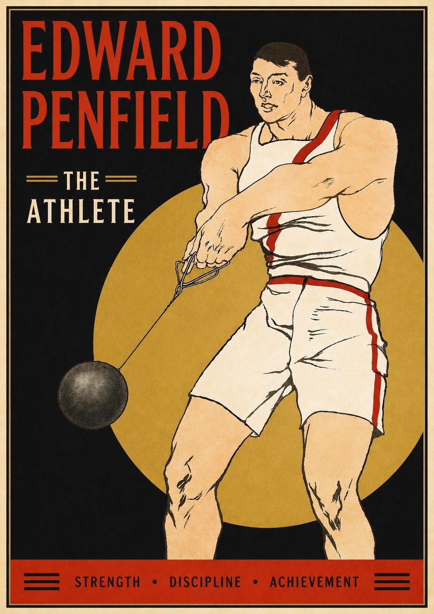 Edward Penfield The Athlete No5 - Plakat