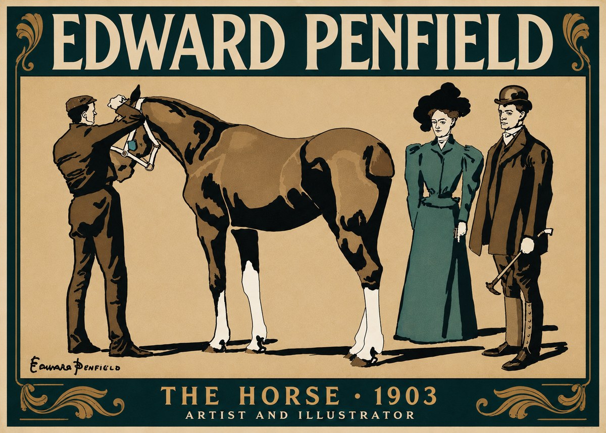 Edward Penfield The Horse No5 - Plakat