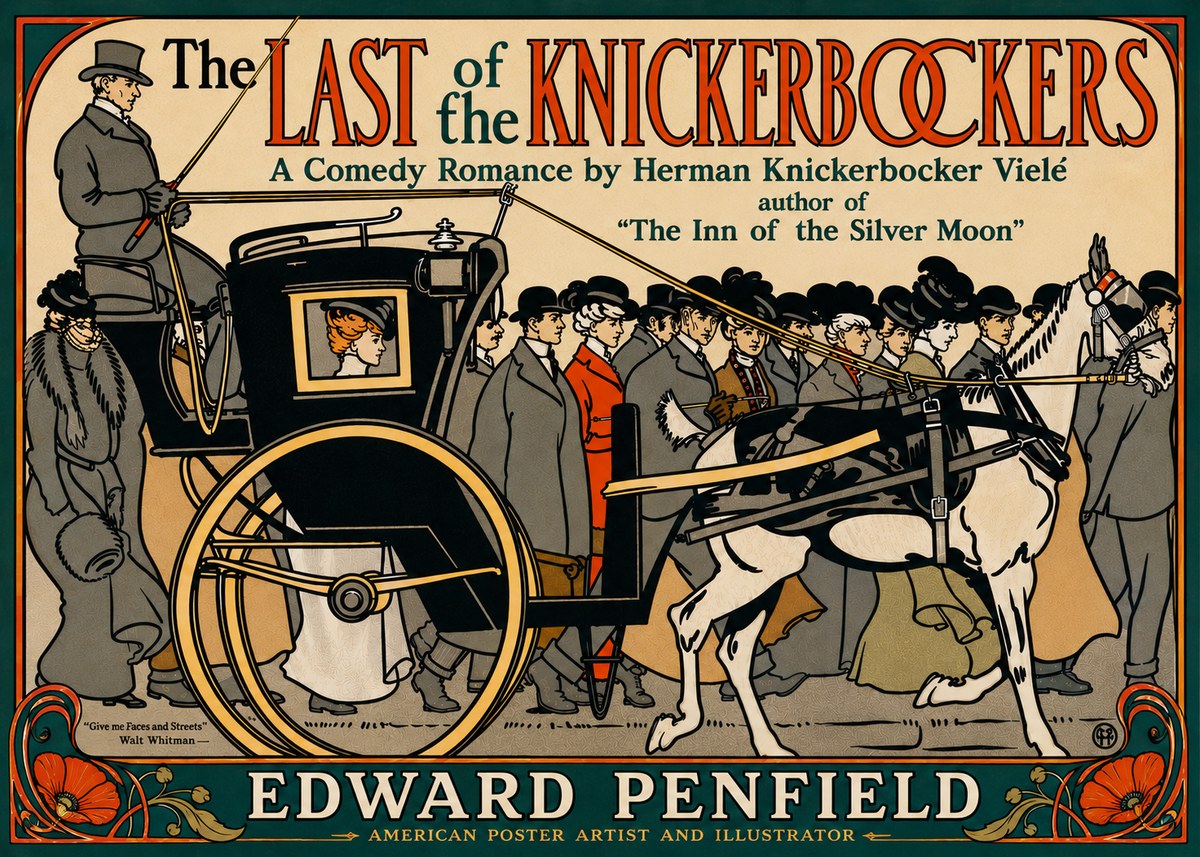 Edward Penfield The Last of the Knickerbockers No6 - Plakat