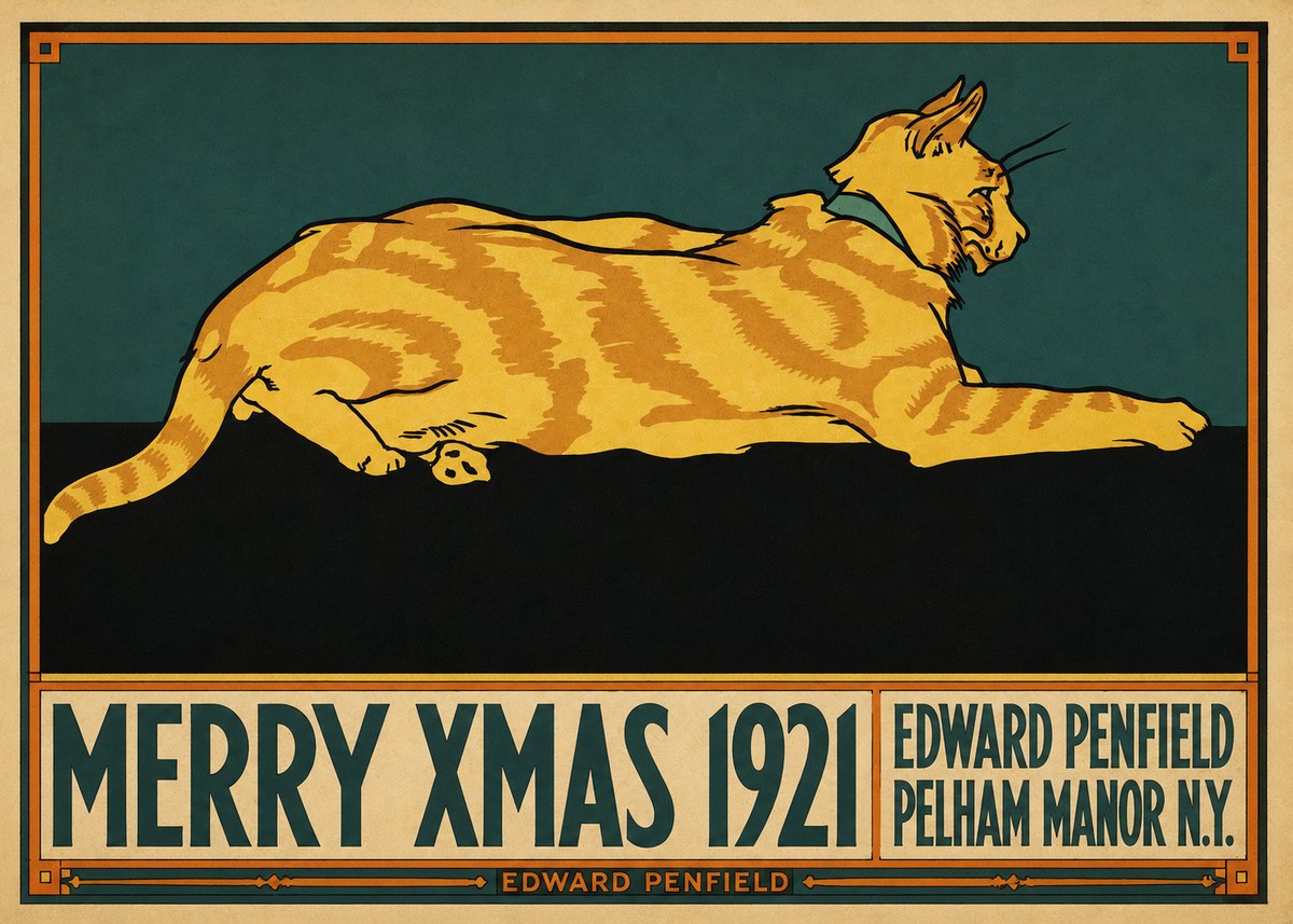 Edward Penfield Merry Xmas 1921 No3 - Plakat