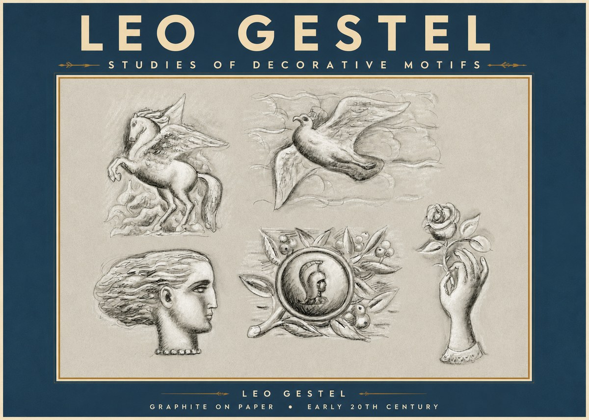 Leo Gestel Studies of Decorative Motifs No3 - Plakat