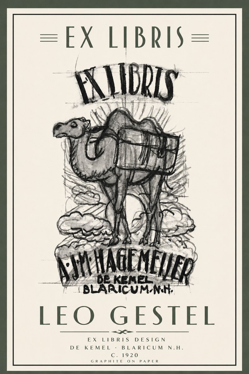 Leo Gestel Ex Libris Design No5 - Plakat