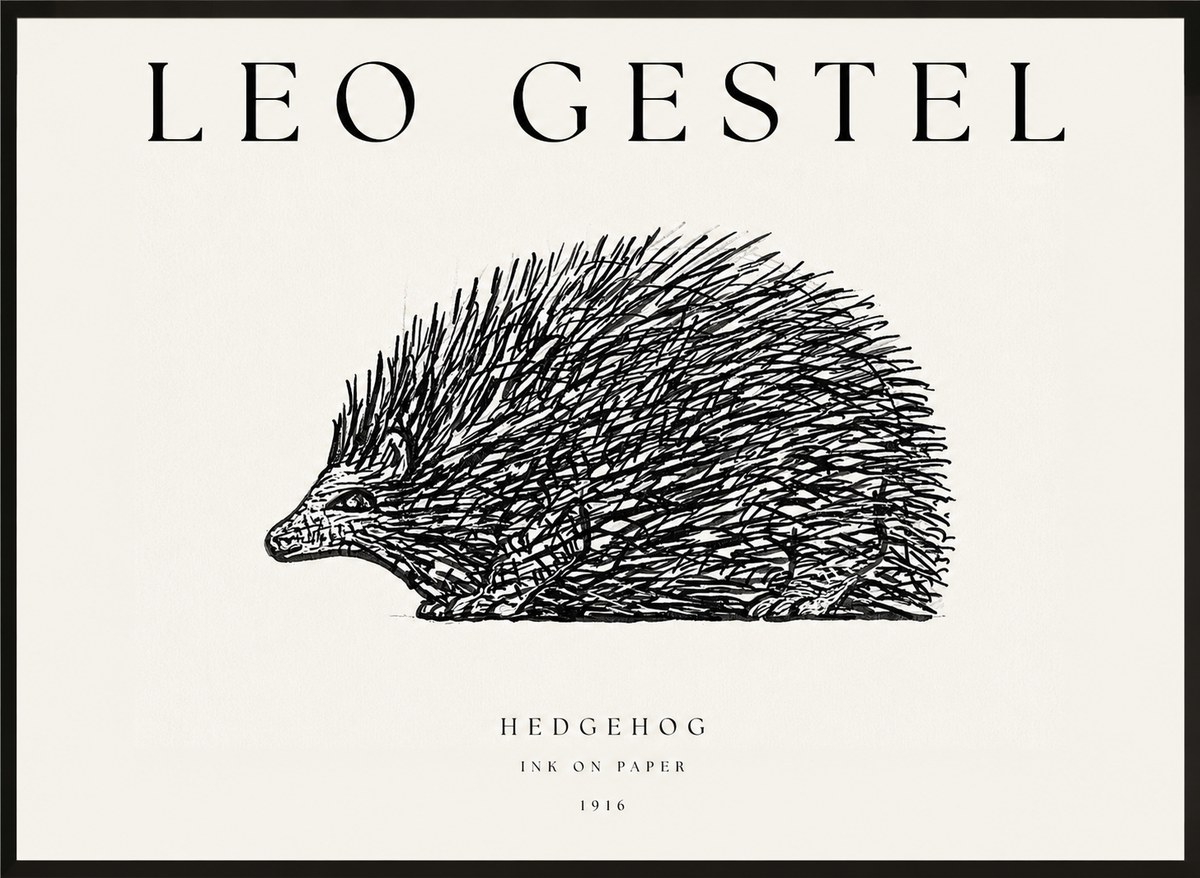 Leo Gestel Hedgehog No1 - Plakat