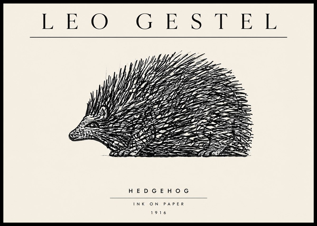 Leo Gestel Hedgehog No3 - Plakat