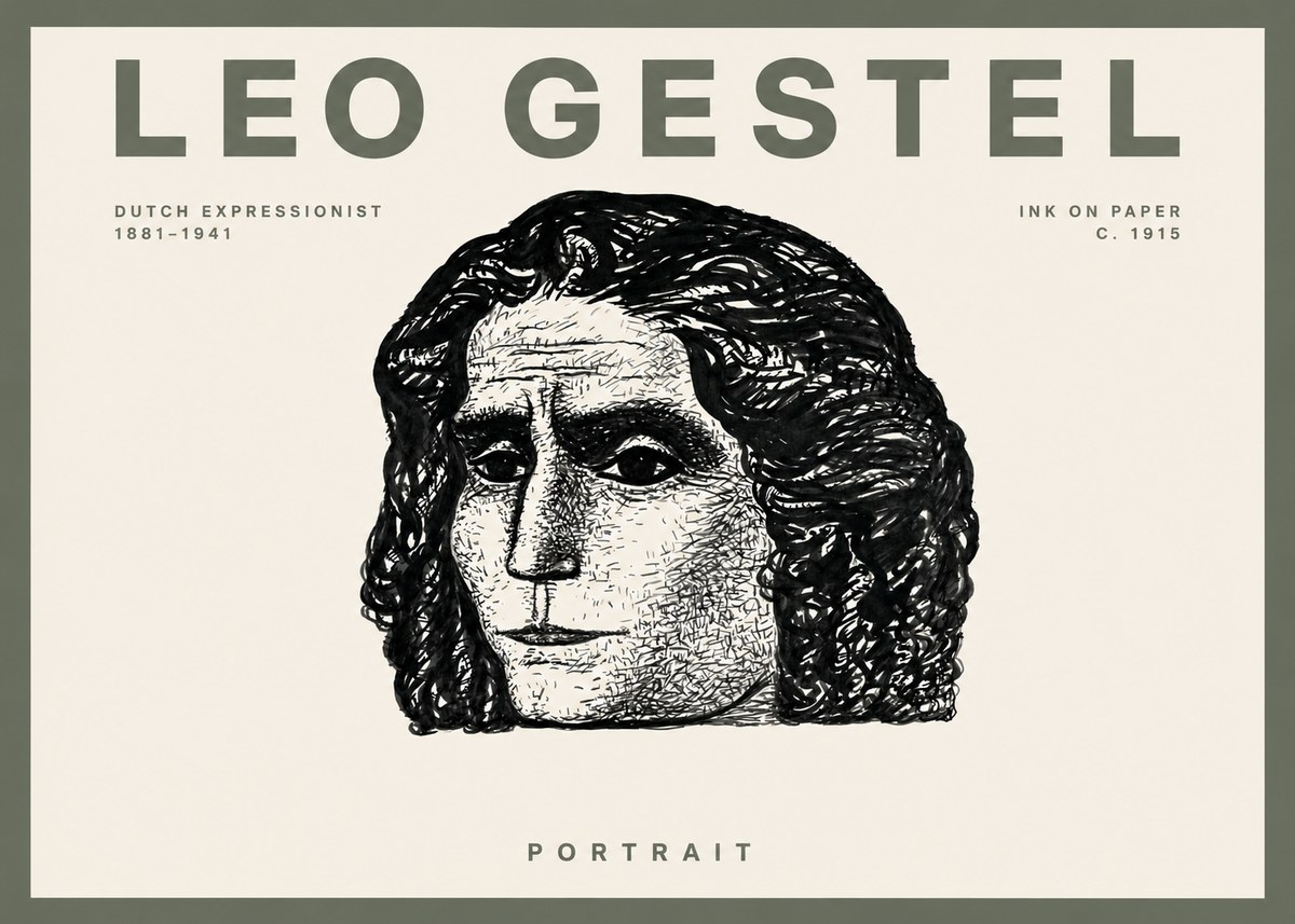 Leo Gestel Portrait No2 - Plakat