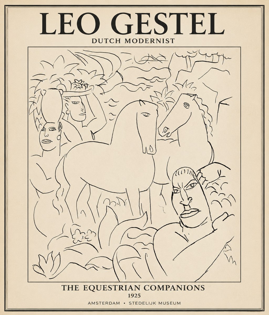 Leo Gestel The Equestrian Companions No1 - Plakat
