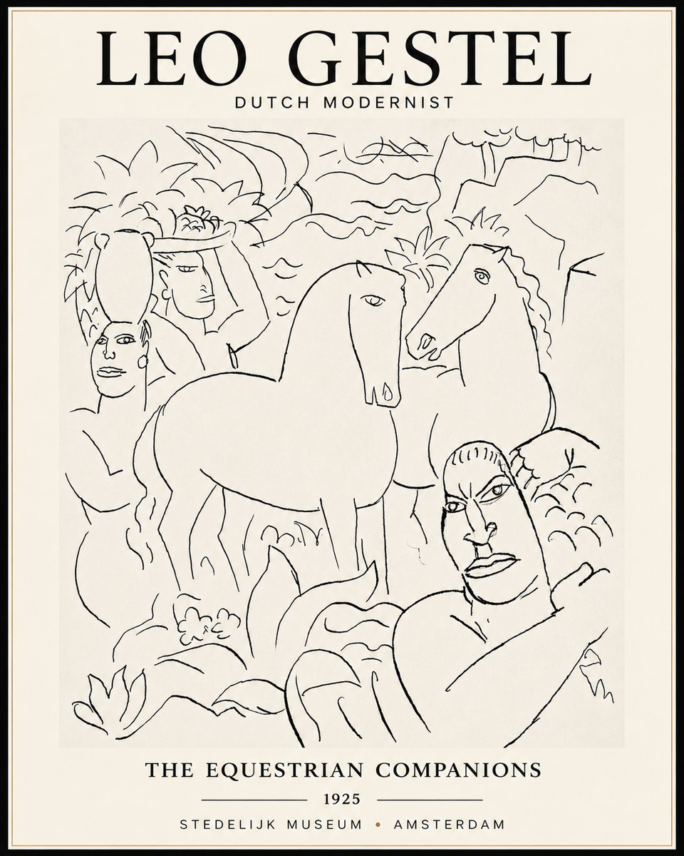 Leo Gestel The Equestrian Companions No6 - Plakat