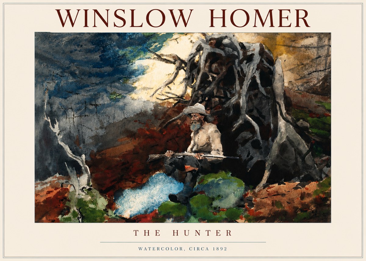 Winslow Homer The Hunter No3 - Plakat
