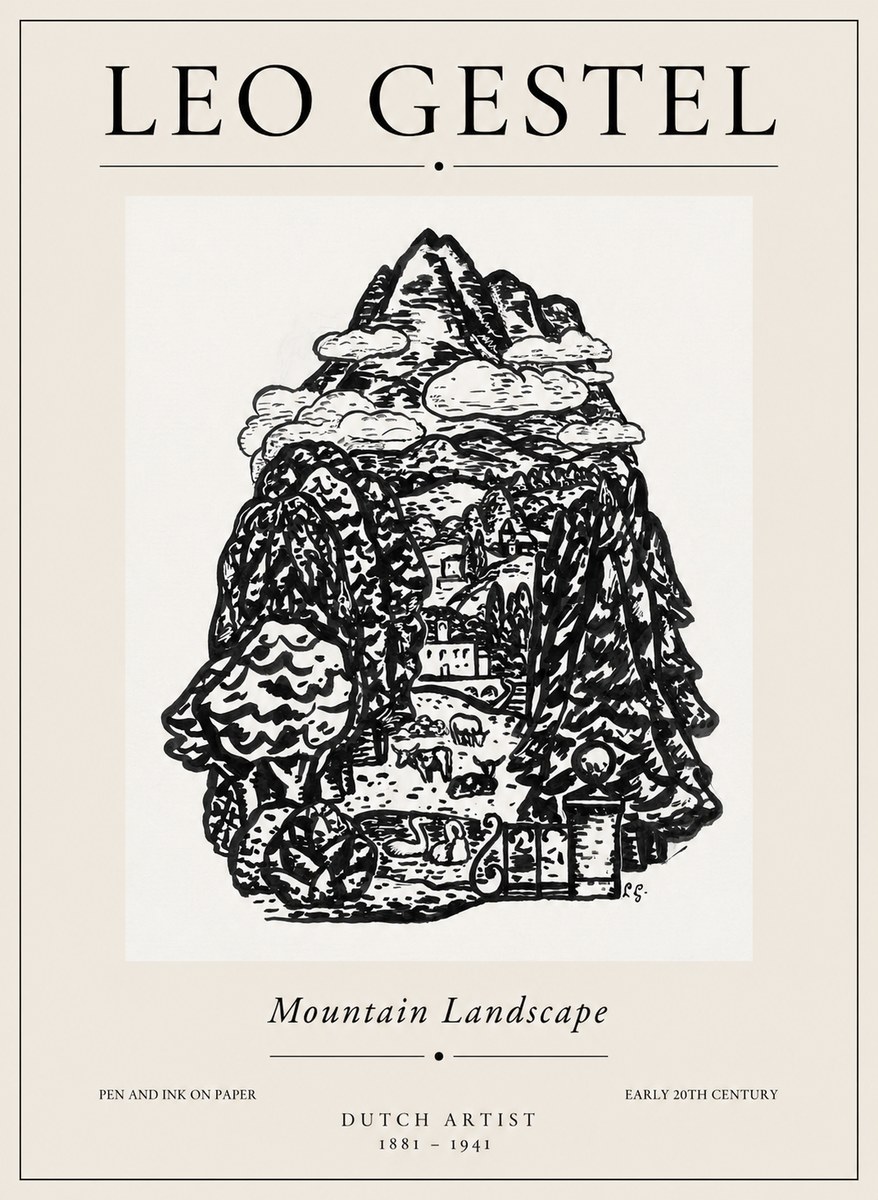 Leo Gestel Mountain Landscape No1 - Plakat