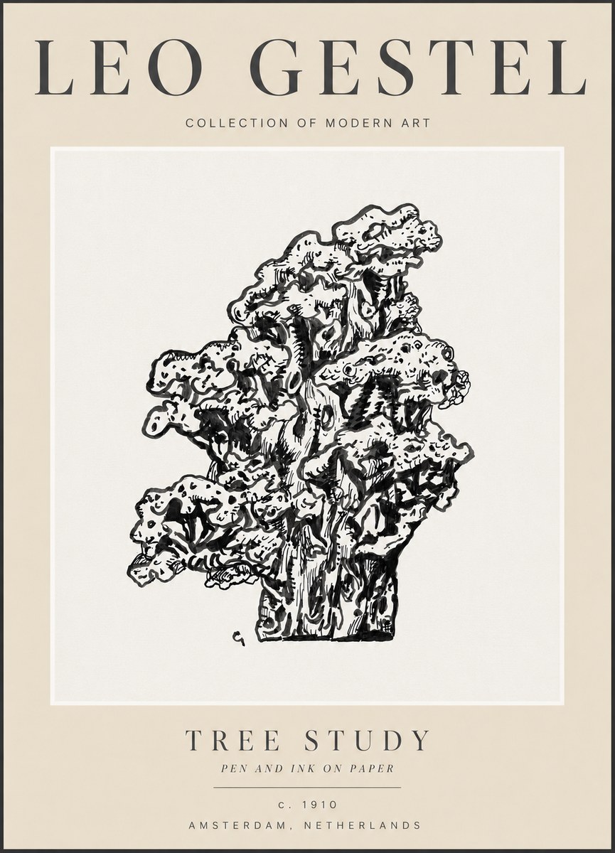 Leo Gestel Tree Study No5 - Plakat