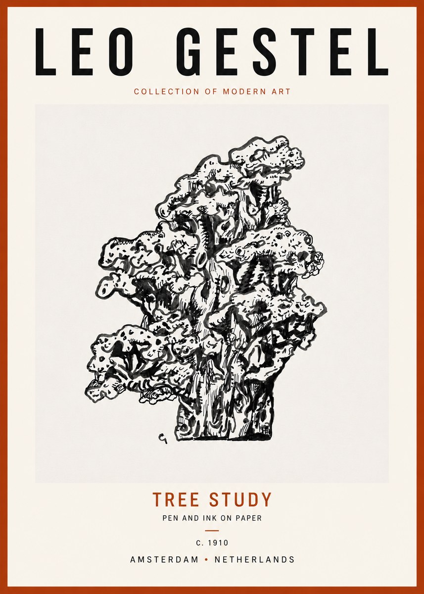 Leo Gestel Tree Study No6 - Plakat